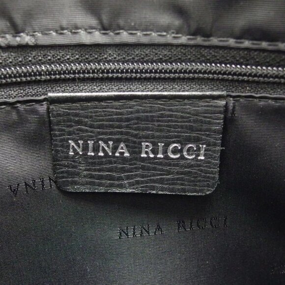 NINA RICCI Shoulder Bag NR Mark Leather Authentic Used - Picture 9 of 9